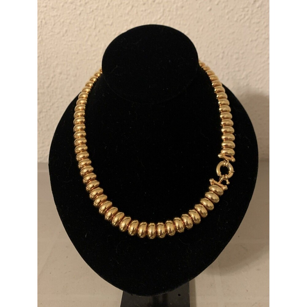 Vintage Avon SP Classic Gold Tone Rounded Links Flexible Necklace 18.5”